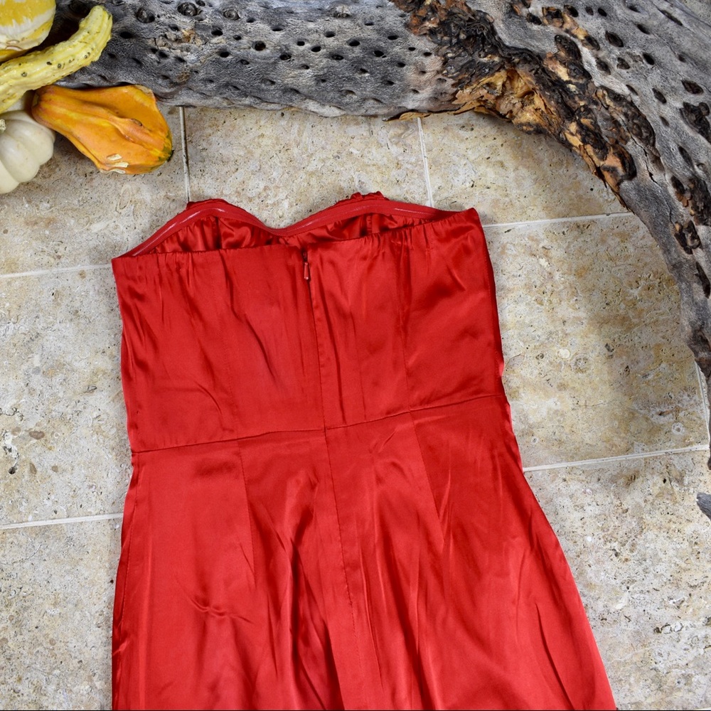 Express Strapless Silk Ruffle Mini - image 6